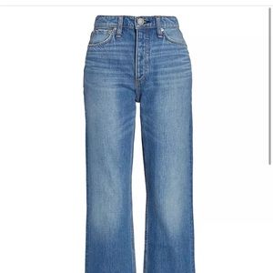 Rag & Bone High Rise Straight Leg Jeans
